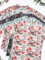 Blair Long Sleeve Top - Red Floral