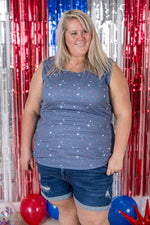 Ava Tank - Blue Liberty Stars