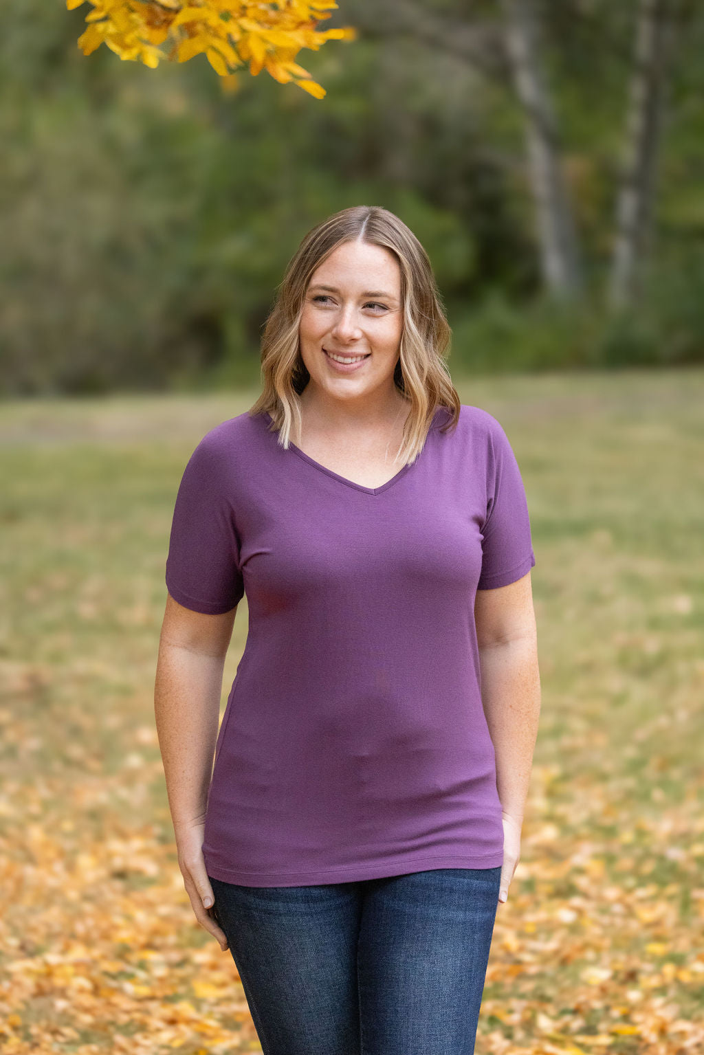 Chloe Cozy Tee - Purple