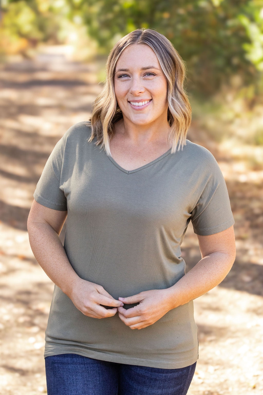 Chloe Cozy Tee - Olive