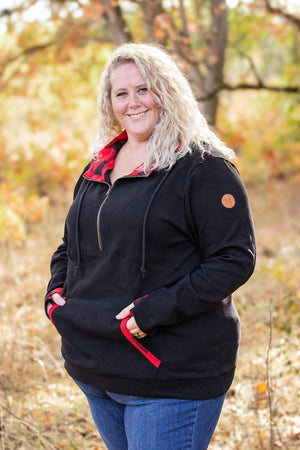 Avery Accent HalfZip Hoodie - Buffalo Plaid