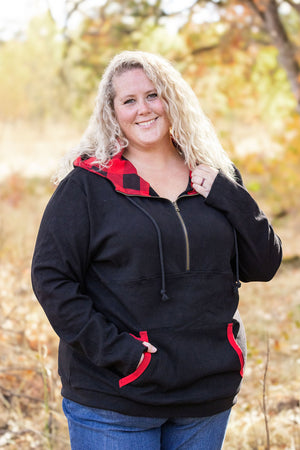 Avery Accent HalfZip Hoodie - Buffalo Plaid