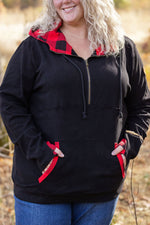 Avery Accent HalfZip Hoodie - Buffalo Plaid