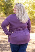 Long Sleeve Sarah Ruffle - Purple