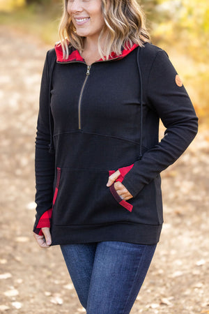 Avery Accent HalfZip Hoodie - Buffalo Plaid