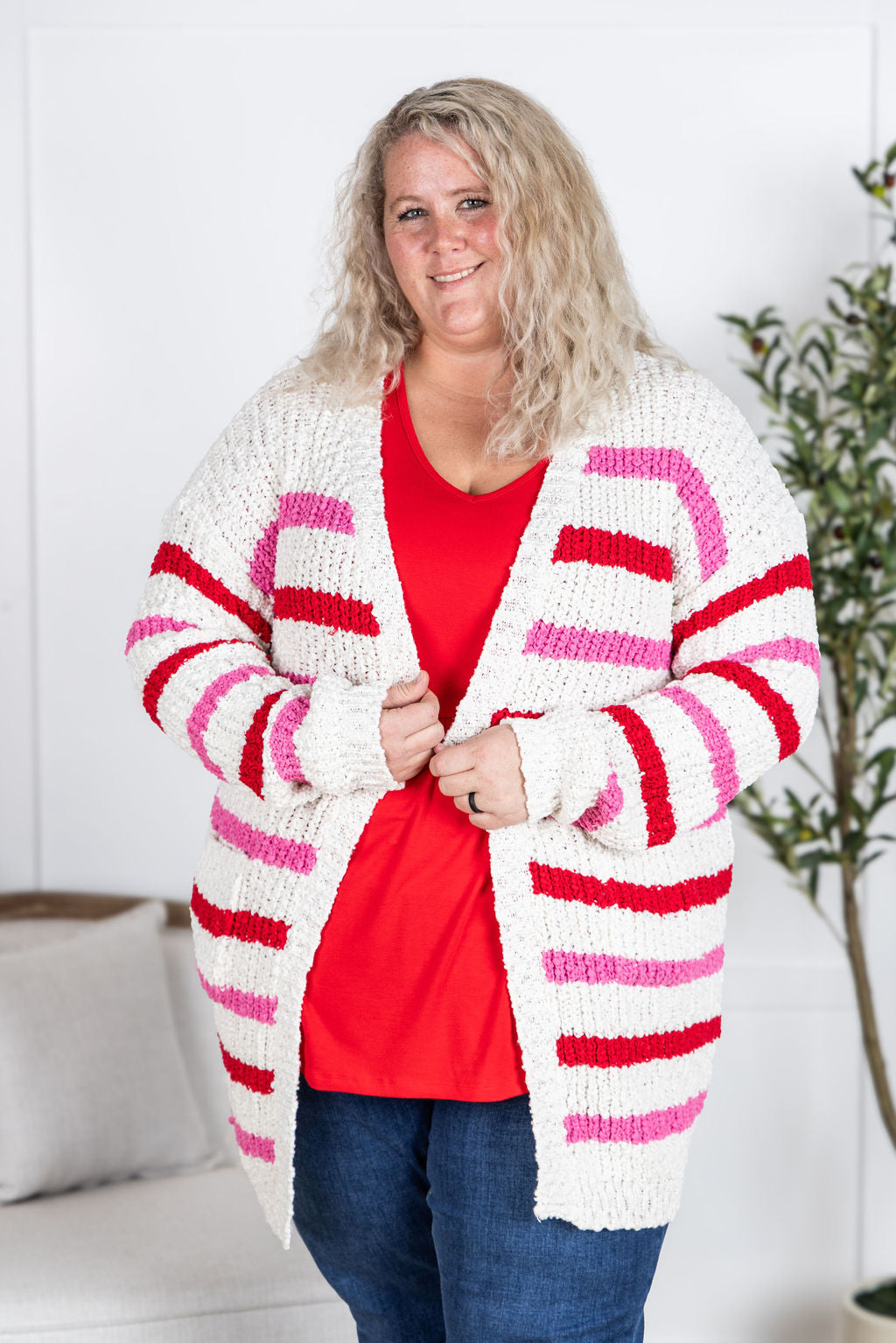 Valentine's Stripe Cardigan