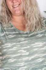 Renee Ruffle Tank Top - Camo