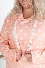Hailey Pullover Hoodie - Coral Floral