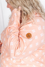 Hailey Pullover Hoodie - Coral Floral