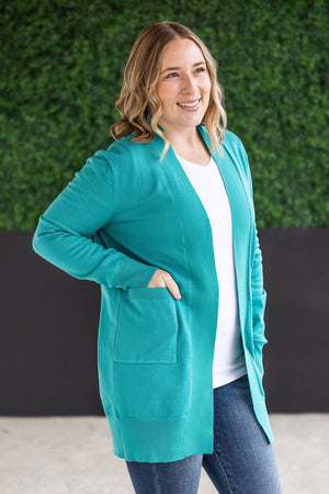 High Pocket Cardigan - Teal