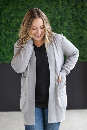 High Pocket Cardigan - Grey