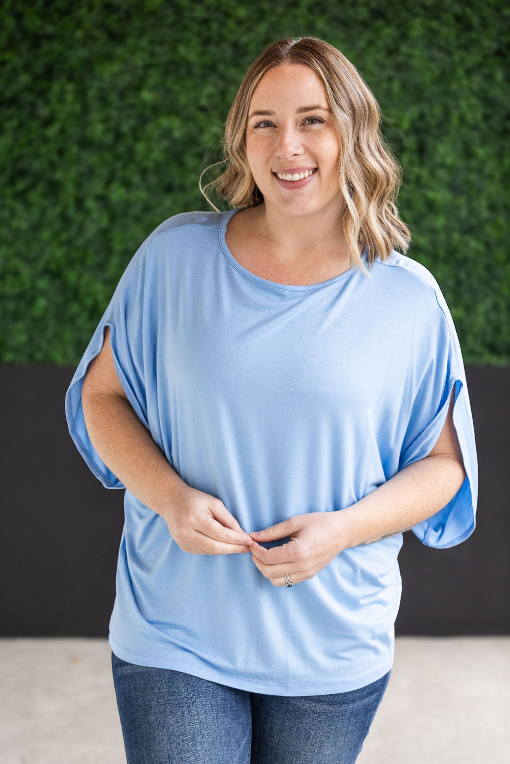 Darcy Dolman Top - Sky Blue