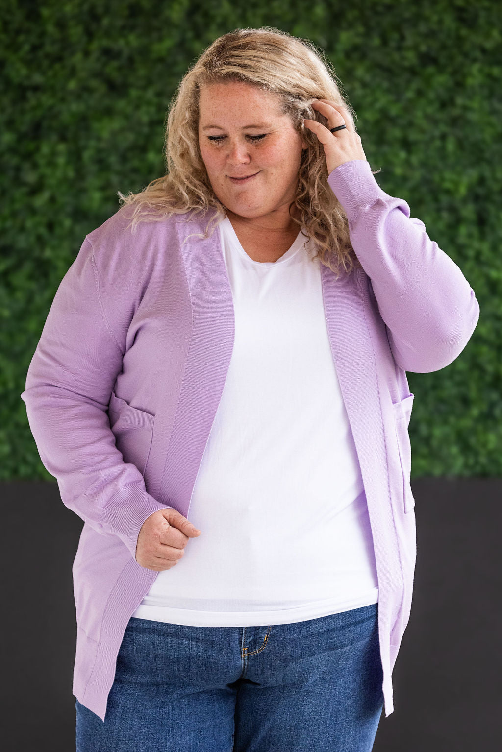 High Pocket Cardigan - Lavender