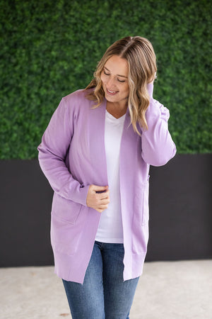 High Pocket Cardigan - Lavender