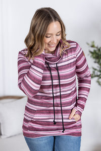 Soft Funnel Neck - Berry Serape