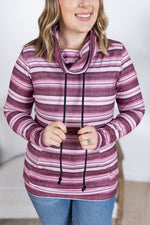 Soft Funnel Neck - Berry Serape