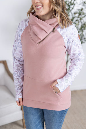 Zoey ZipCowl - Pink and Blush Floral