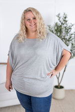 Darcy Dolman Top - Light Grey