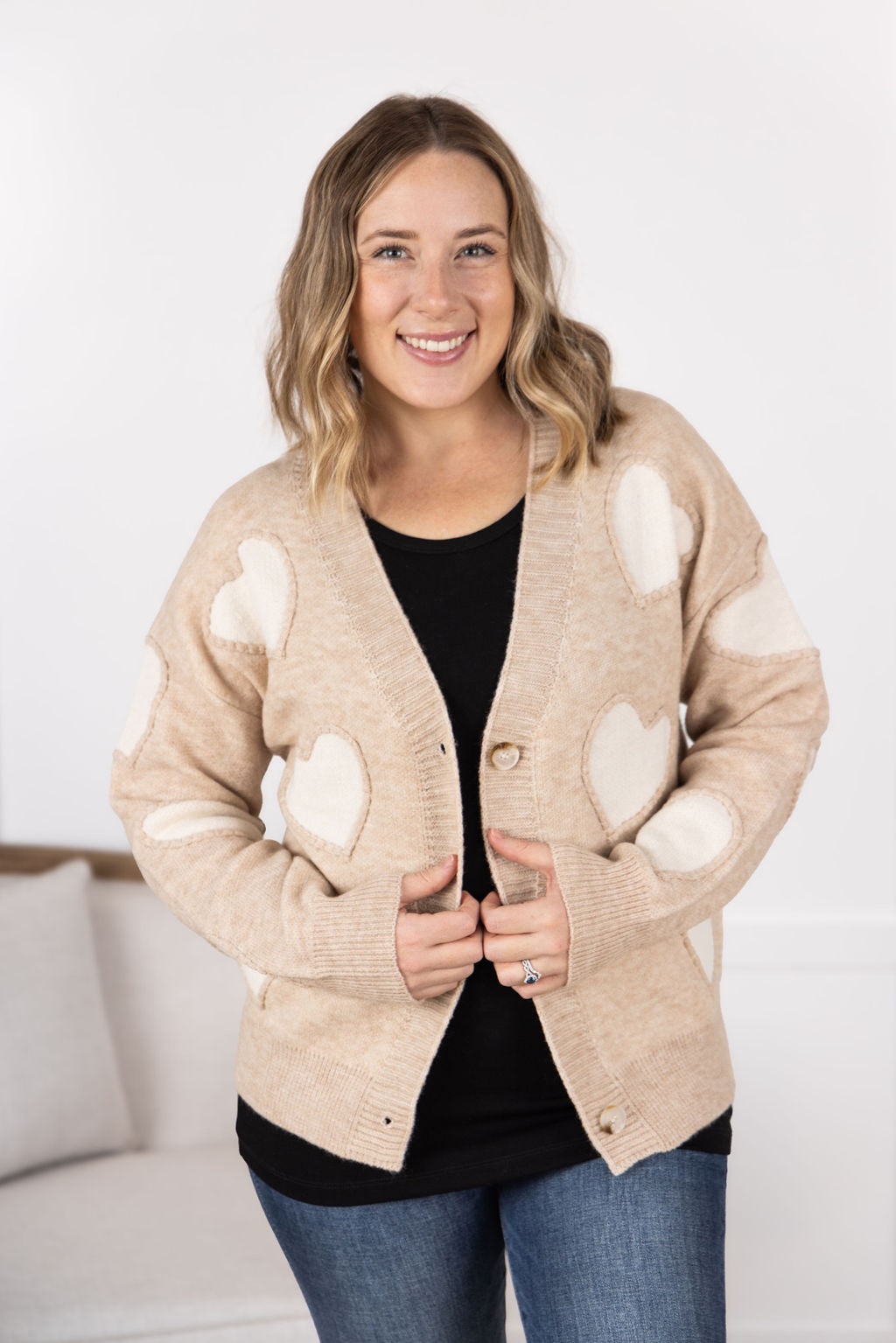 Sweetheart Cardigan - Tan