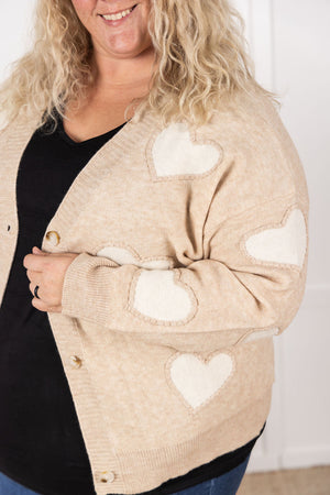 Sweetheart Cardigan - Tan