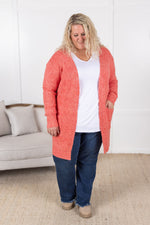 Madison Cozy Cardigan - Cherry Blush