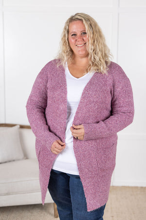 Madison Cozy Cardigan - Frosted Berry