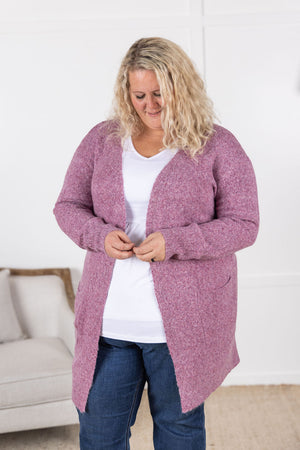 Madison Cozy Cardigan - Frosted Berry