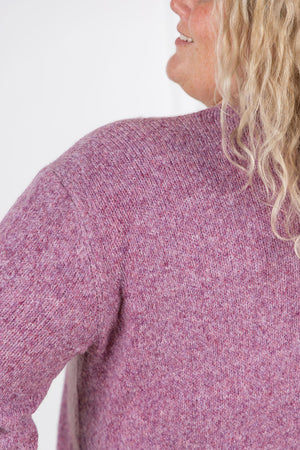 Madison Cozy Cardigan - Frosted Berry