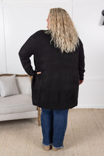 Madison Cozy Cardigan - Jet Black