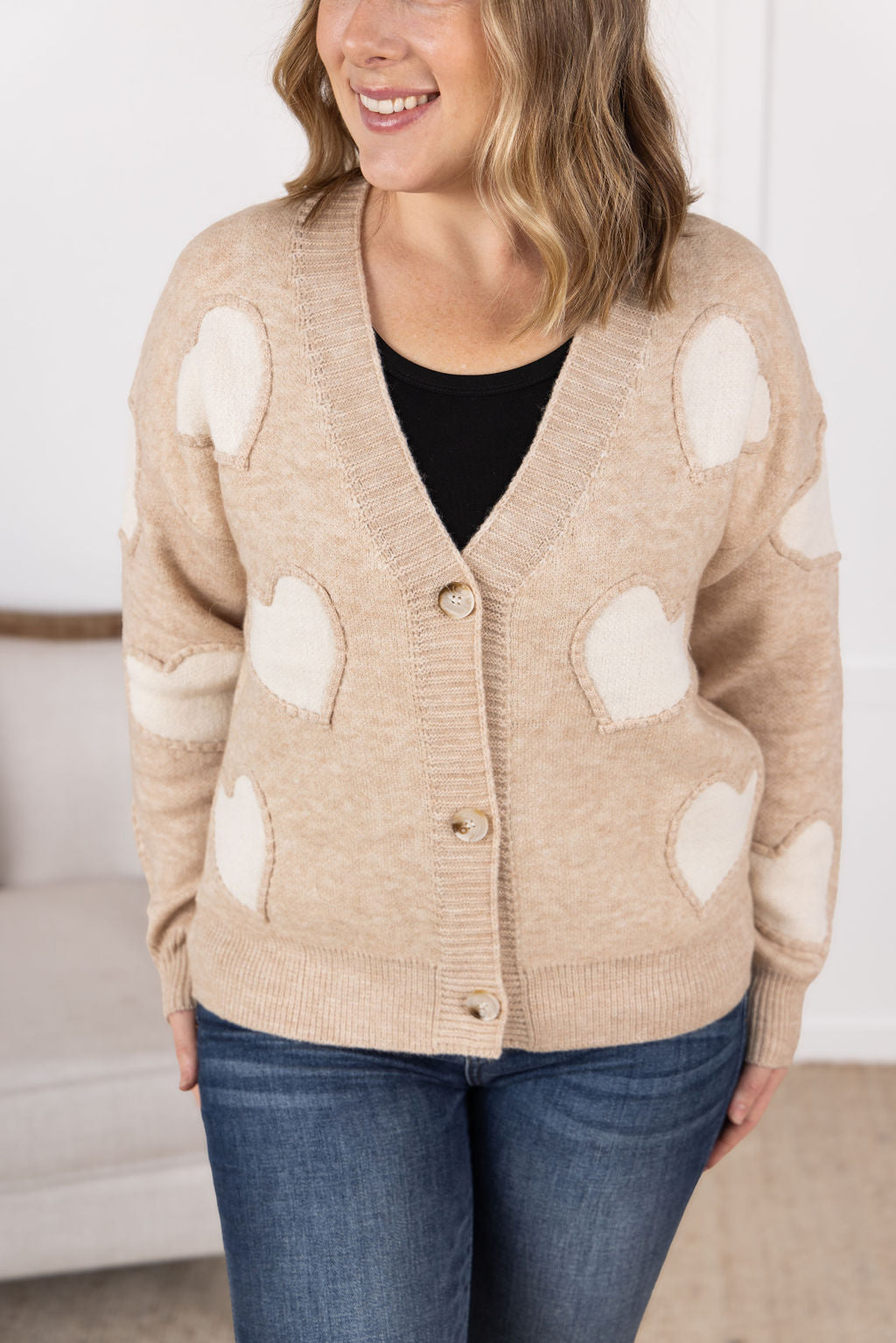 Sweetheart Cardigan - Tan