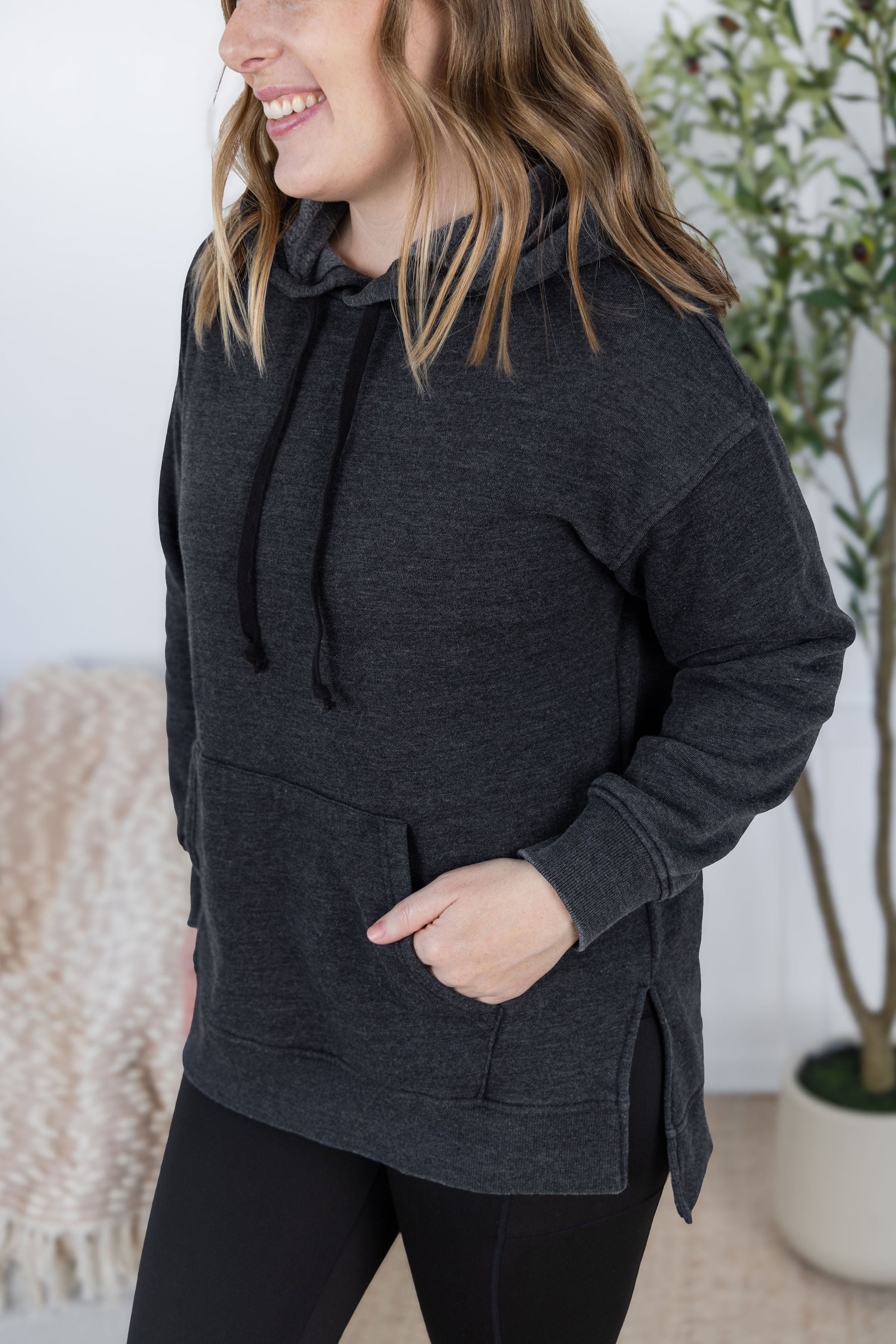 Vintage Wash Hoodie - Black
