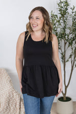 Renee Ruffle Tank - Black