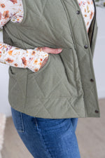 Remy Zip Up Vest - Heathered Sage