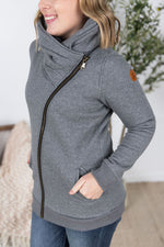 Quinn ZipUp Cowl - Charcoal