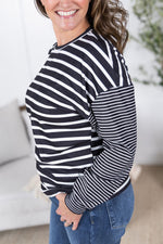 IN STOCK Mixed Stripes Pullover Top