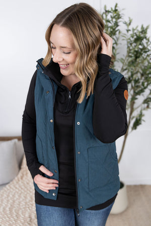 Remy Zip Up Vest - Teal