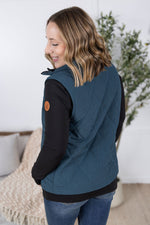 Remy Zip Up Vest - Teal