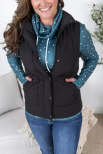 Remy Zip Up Vest - Black