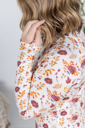 Blair Long Sleeve Top - Autumn Floral