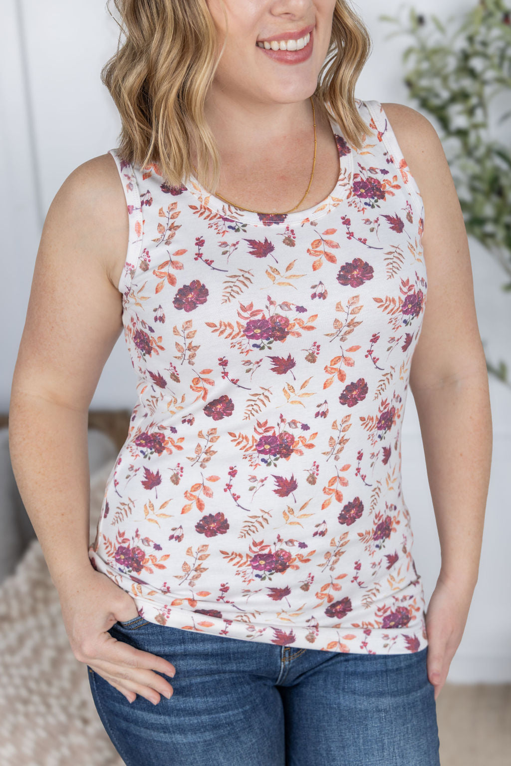 Ava Tank - Autumn Floral