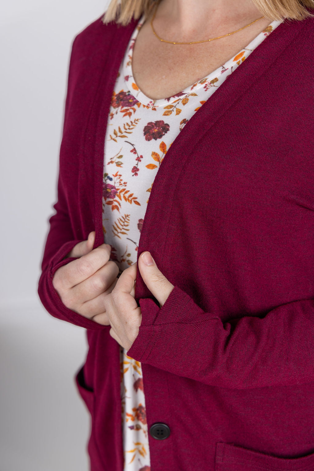 Cori Cardigan - Burgundy