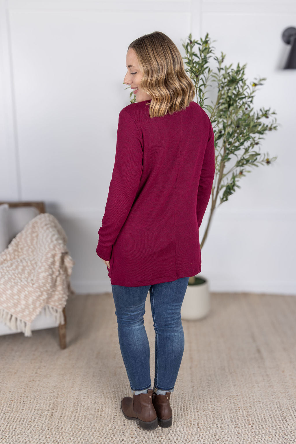 Cori Cardigan - Burgundy