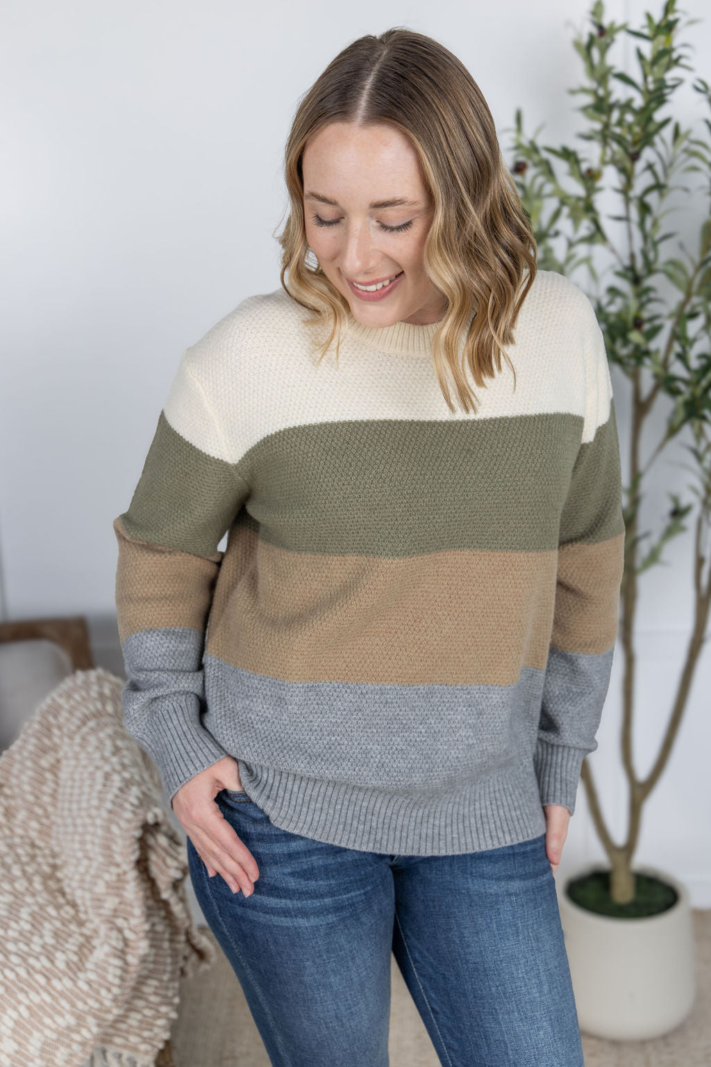 Colorblock Sweater - Neutral Mix