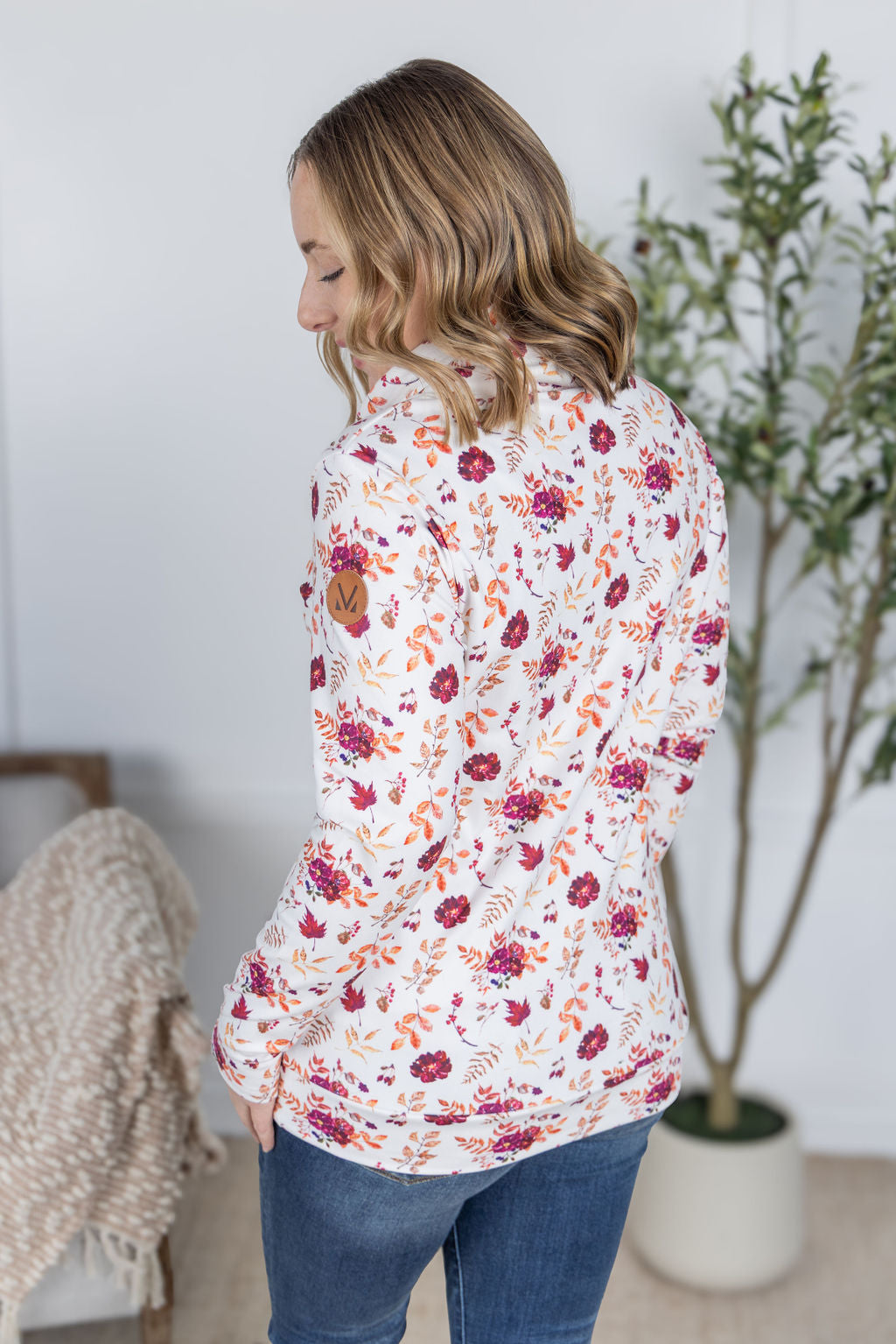 Soft Funnel Neck - Autumn Floral