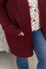 Madison Cozy Cardigan - Burgundy