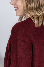Madison Cozy Cardigan - Burgundy