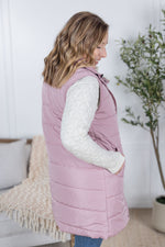 Harlow Long Vest - Blush