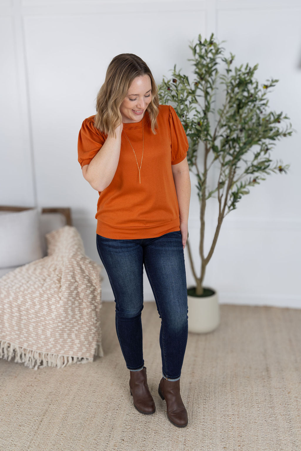 Katie Cozy Top - Pumpkin