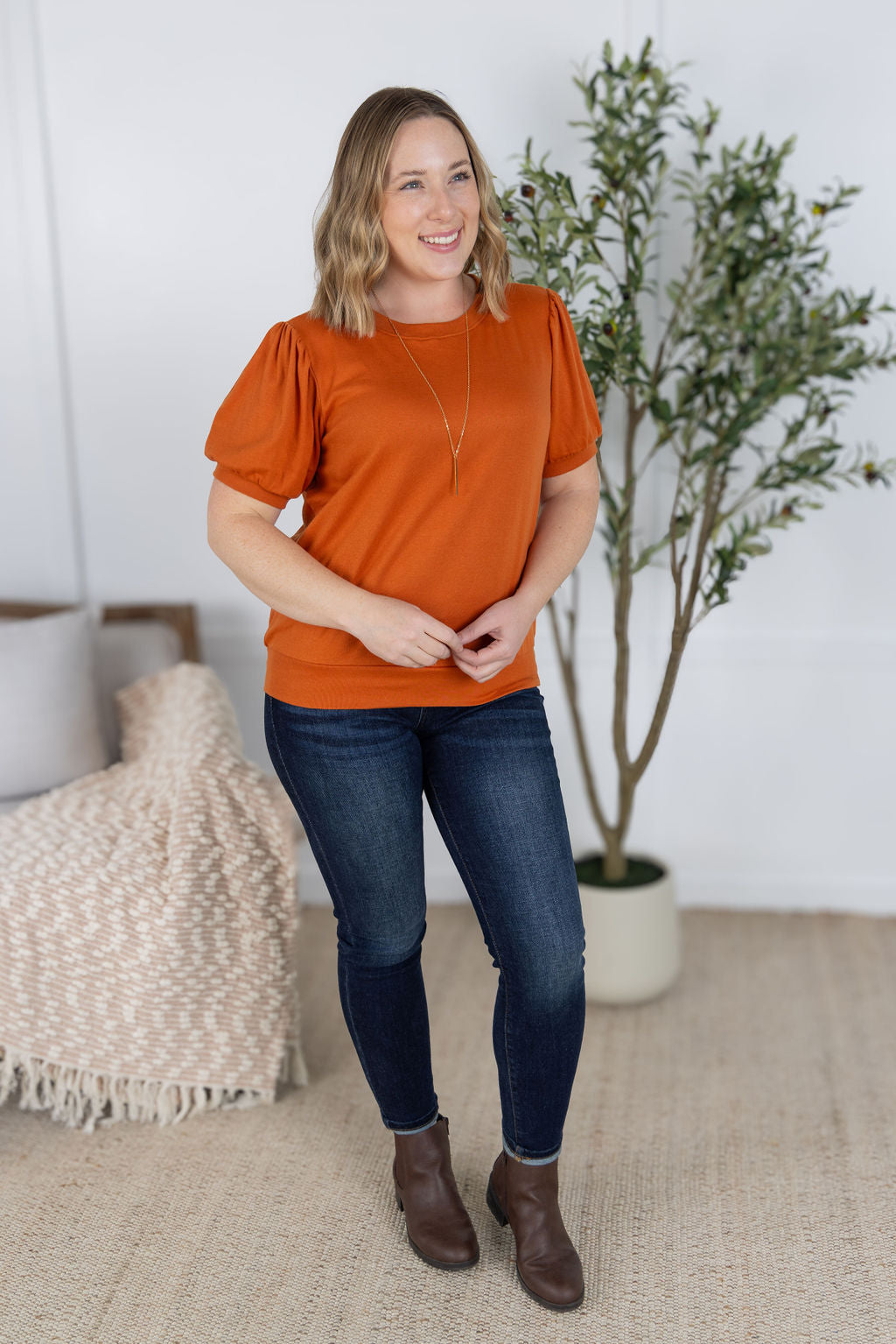 Katie Cozy Top - Pumpkin