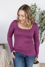 Alyssa Long Sleeve Top - Mulberry